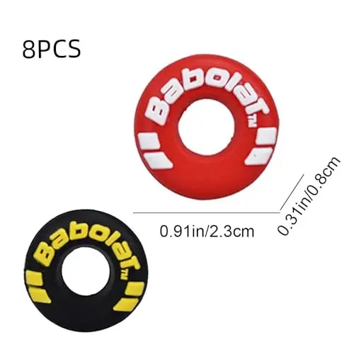 XIXILINRUIYUN 4 Piece Rubber Tire Shape Vibration Dampener Perdurable Tennis Racket Shock Absorber Soft Tennis Accessory Great for Tennis Players - 2