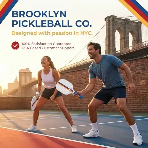 Brooklyn Pickleball Co – Carbon Fiber Pickleball Paddles – USAPA Approved, Honeycomb Core, Cushioned Grip, Lightweight Design – Single Paddles & Paddle Sets - 6