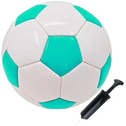 Soccer Ball Size 2,3,4,5 with Pump Needle Classic White Black Thicker PU Tight Weaved Suitable for Youth Boy League Game Trainning Practice or Gift - 1