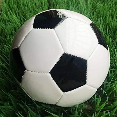Soccer Ball Size 2,3,4,5 with Pump Needle Classic White Black Thicker PU Tight Weaved Suitable for Youth Boy League Game Trainning Practice or Gift - 3