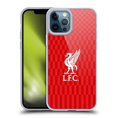 Head Case Designs Officially Licensed Liverpool Football Club White On Red Kit Liver Bird Gel Case [Military Grade Protection] Compatible with Apple iPhone 12 Pro Max and Compatible with MagSafe - 1