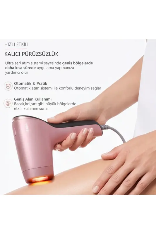 A05 3 Milyon Atım Akıllı Cilt Tanıma Ultra Seri Atım 3 Başlık IPL Lazer Cihazı - Pembe - 2