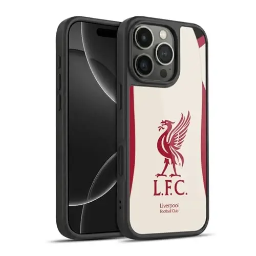 Head Case Designs Officially Licensed Liverpool Football Club Away 2025/26 Kit Gel Armor Case [Military Grade Drop Protection] Compatible with Apple iPhone 16 Pro - 4