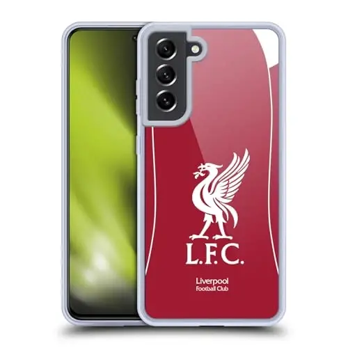Head Case Designs Officially Licensed Liverpool Football Club Home 2025/26 Kit Gel Case [Military Grade Protection] Compatible with Samsung Galaxy S21 FE 5G and Compatible with MagSafe 