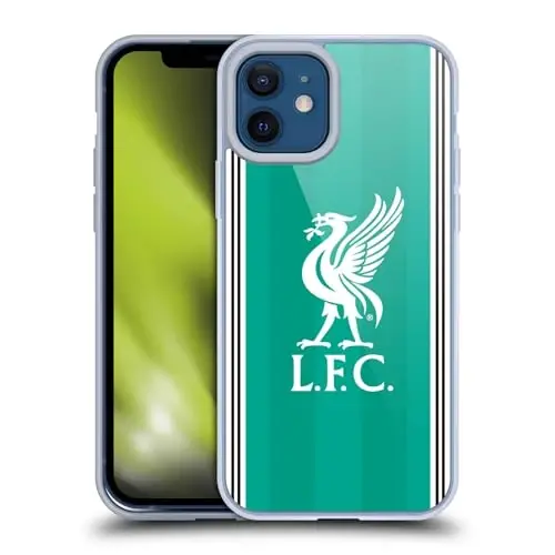 Head Case Designs Officially Licensed Liverpool Football Club Third 2025/26 Kit Gel Case [Military Grade Protection] Compatible with Apple iPhone 12 / iPhone 12 Pro and Compatible with MagSafe 