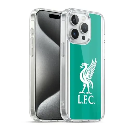 Head Case Designs Officially Licensed Liverpool Football Club Third 2025/26 Kit Gel Case [Military Grade Protection] Compatible with Apple iPhone 15 Pro and Compatible with MagSafe - 6