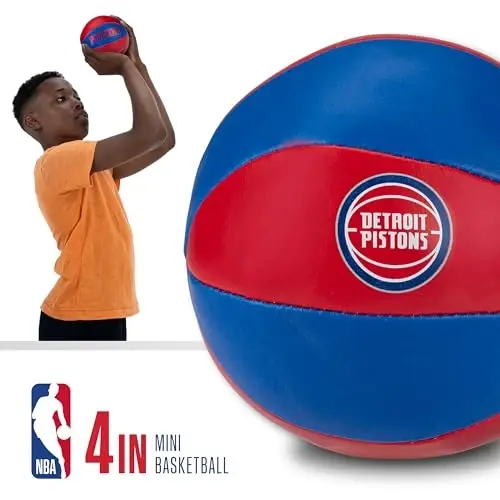 Franklin Sports NBA Toy Basketballs - 2 Pack of Kids Soft Mini Basketballs for Over The Door + Indoor Hoops - NBA Fan Shop - 9