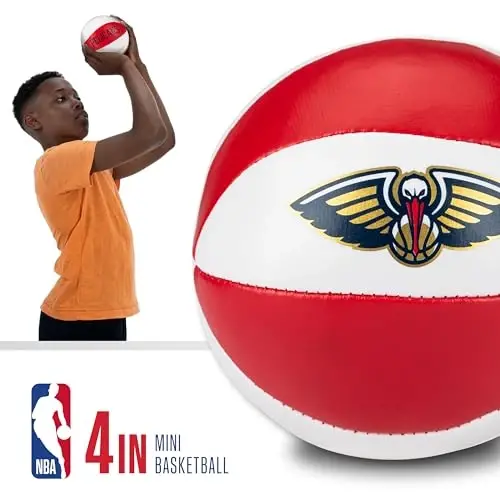 Franklin Sports NBA Toy Basketballs - 2 Pack of Kids Soft Mini Basketballs for Over The Door + Indoor Hoops - NBA Fan Shop - 9