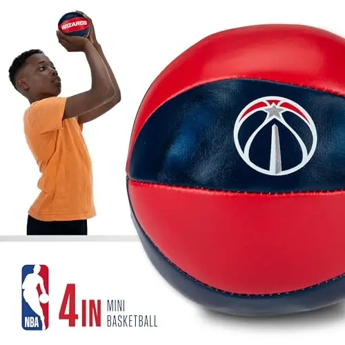 Franklin Sports NBA Toy Basketballs - 2 Pack of Kids Soft Mini Basketballs for Over The Door + Indoor Hoops - NBA Fan Shop - 9
