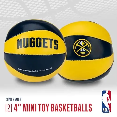 Franklin Sports NBA Toy Basketballs - 2 Pack of Kids Soft Mini Basketballs for Over The Door + Indoor Hoops - NBA Fan Shop - 8