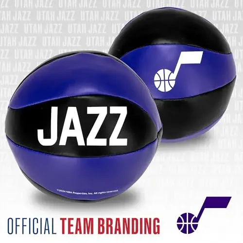 Franklin Sports NBA Toy Basketballs - 2 Pack of Kids Soft Mini Basketballs for Over The Door + Indoor Hoops - NBA Fan Shop - 6