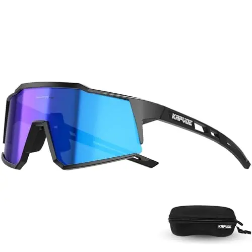 KAPVOE Polarized Glasses With 1 Lens Or 4 Lens UV Protection for Women Men Cycling Sunglasses Tr90 Frame Sports Bike K9022 - 1