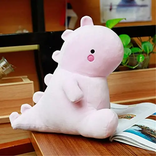 VHYHCY Cute Dinosaur Plush Toys, Fat Dinosaur Stuffed Animals Dolls, Soft Plush Dino Plushie, Birthday Gifts for Kids Girls Boys Pink 12 inch - 7