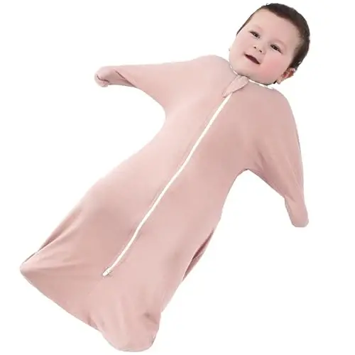 Aomloge PuppyPaws Baby Sleep Sack, Transition Swaddle, Sleep Sack 6-9 Months, Wearable Blanket Baby with 2-Way Zipper, Swaddles for Newborns Summer, 95% Rayon derived from Bamboo, 5% Spandex - 1