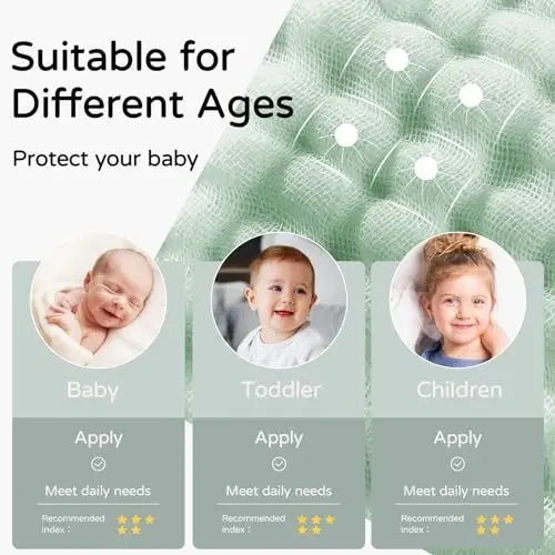 Yoofoss Hooded Baby Towels for Newborn 2 Pack 100% Muslin Organic Cotton Baby Bath Towel with Hood for Babies, Infant, Toddler and Kids, 32x32Inch, Soft and Absorbent Newborn Essential,Apricot&Green - 5