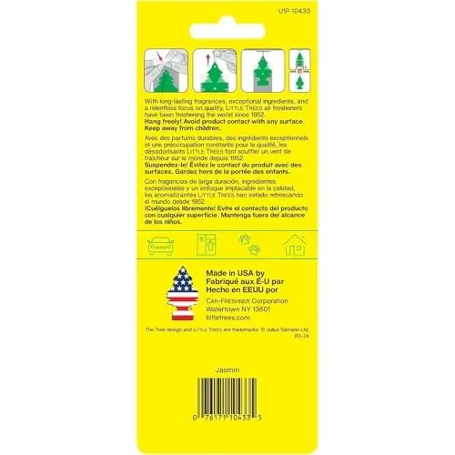 LITTLE TREES Car Air Freshener | Hanging Paper Tree for Home or Car | Jasmin | 12 Pack - 3