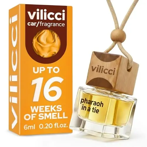Vilicci Pharaoh in a Tie Car Air Freshener | Long lasting Car Diffuser | Vegan & Cruelty-free Auto Perfume | Hanging Car Air Freshener 
