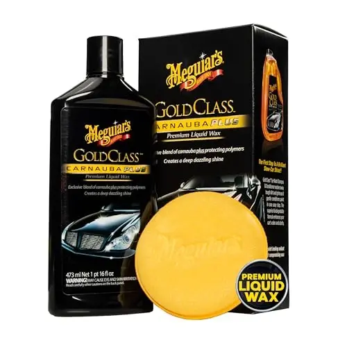 Meguiar's Gold Class Carnauba Plus Premium Liquid Wax Kit,Car Detailing Kit with a Pure Carnauba Wax Blend & Foam Applicator Pad for Keeping Glossy Paint Protected Like a Pro,16 Oz Bottle(Pack of 6) - 1