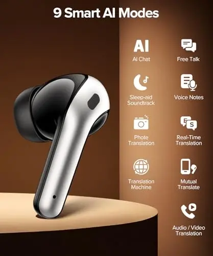 TAGRY Bluetooth Headphones True Wireless Earbuds 60H Playback LED Power Display Earphones with Wireless Charging Case IPX5 Waterproof in-Ear Ear buds with Mic for TV Smart Phone Laptop Computer Sports - 5