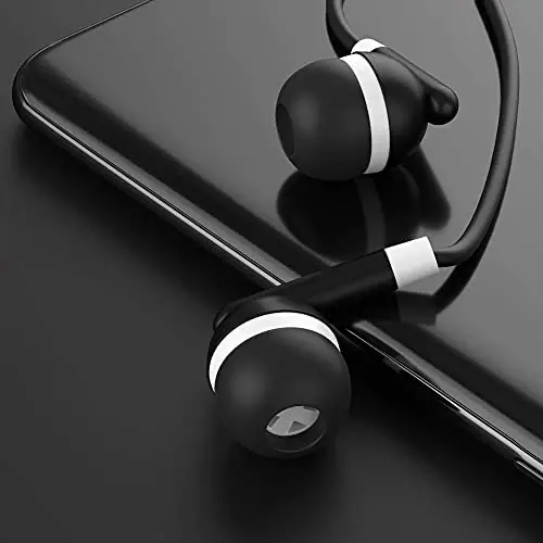 Maeline Bulk Earbuds with 3.5 mm Headphone Plug - 50 Pack Wholesale Bundle - Black - 5