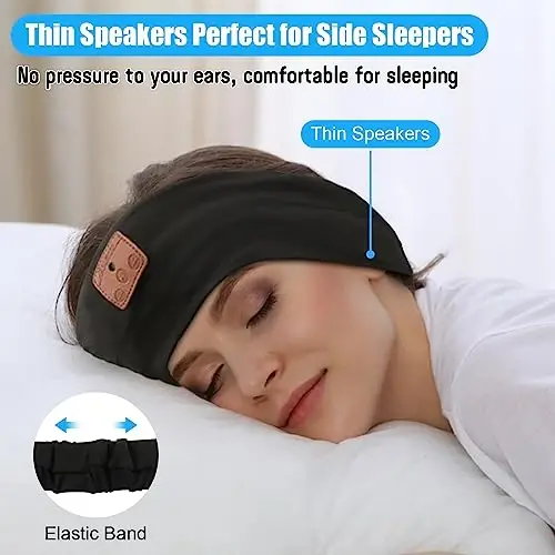 ASIILOVI Bluetooth Sleeping Headphones, Headband Headphones for Side Sleepers, Wireless Headband for Yoga, Running, Workout, Travel, Sports, Unique Presents for Adult Teens - 4