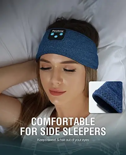 Perytong Sleep Headphones Wireless, Bluetooth Sports Headband Headphones with Ultra-Thin HD Stereo Speakers Perfect for Sleeping,Workout,Jogging,Yoga,Insomnia, Air Travel, Meditation (Deep Teal) - 2