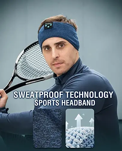 Perytong Sleep Headphones Wireless, Bluetooth Sports Headband Headphones with Ultra-Thin HD Stereo Speakers Perfect for Sleeping,Workout,Jogging,Yoga,Insomnia, Air Travel, Meditation (Deep Teal) - 3