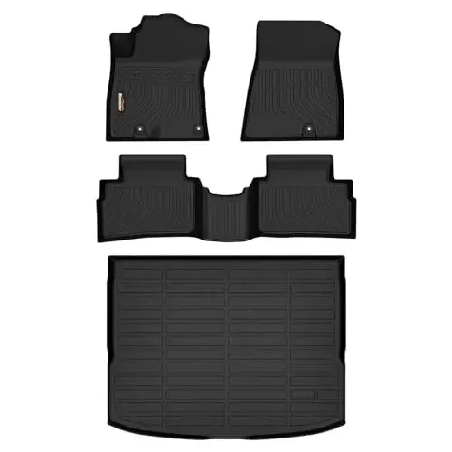 Binmotor-Floor Mats & Cargo Liner for Kia NIRO Plug-in Hybrid 2023-2026 (Only for PHEV), 2 Rows with Cargo Mat Set for Kia NIRO Plug-in Hybrid,TPE Liners Accessories Mats Trunk Mat - 1