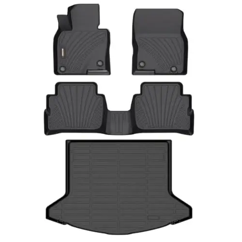 Binmotor-All Weather Floor Mats Cargo Liner for Mazda 2023-2025 CX-5, Car Mats for CX5, TPE Custom Fit Trunk Cargo Mat Accessories 