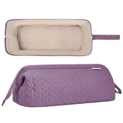 KarSyon Shark Flex Style Case for Dy son Airwrap Hair Dryer Brush Revlon Hair Tools Travel Bag Carrying Case Flat Curling Iron Organizer (Purple) - 3