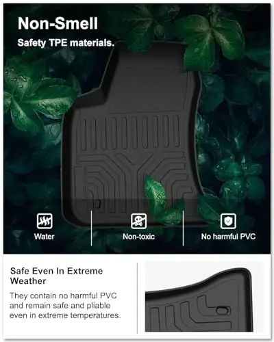 Kiwi Master Floor Mats for 2011-2023 Dodge Charger RWD/Chrysler 300 RWD | Custom Fit All Weather Car Mats, Heavy Duty TPE Floor Liners, Front & Rear 2 Row Set, Black - 4