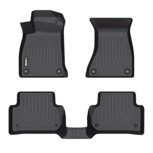 HAFIDI® Floor Mats Fit for Audi A4 2017-2025 (Only Sedan) | Custom full set Car liners, anti-slip,waterproof, all weather guard, easy rinse clean,Full Set Accessories, TPE, Black 