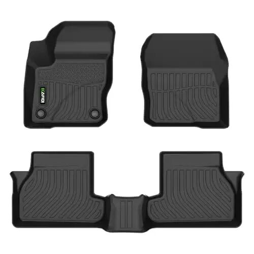 HAFIDI® Floor Mats Fit for 2012-2018 Ford Focus (S/ST/SE/SEL/Titanium) All Weather Protection TPE Car Floor Liners, Fits 1st & 2nd Row Full Set Custom Accessories, Black - HAFIDI
