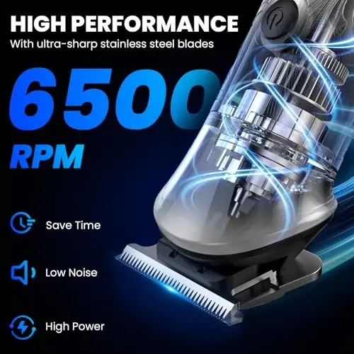 Ufree 7-in-1 Beard Trimmer for Men, Electric Razor Shaver, Men Grooming Kit | 1-10 mm Adjustable Comb for All Mustache Lengths, Type-C, LED Display, Versatile Use on Sideburns, Body, Nose Hair, Men Gift - 4