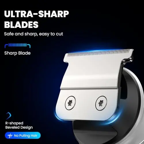 Ufree 7-in-1 Beard Trimmer for Men, Electric Razor Shaver, Men Grooming Kit | 1-10 mm Adjustable Comb for All Mustache Lengths, Type-C, LED Display, Versatile Use on Sideburns, Body, Nose Hair, Men Gift - 5