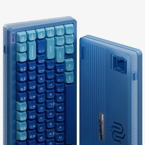 nuphy Halo75 V2 Mechancial Gaming Kyeboard,75% Wireless Hot Swappable Bluetooth Keyboard,83 Kyes RGB Backlit Keyboard,Support Bluetooth/2.4GHz/USB-C-Blue Blush Switch - 5