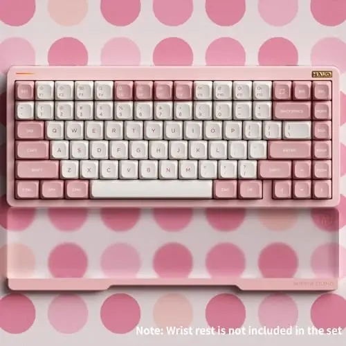 nuphy Halo75 V2 Mechancial Gaming Kyeboard,75% Wireless Hot Swappable Bluetooth Keyboard,83 Kyes RGB Backlit Keyboard,Support Bluetooth/2.4GHz/USB-C-Pink Blush Switch - 4