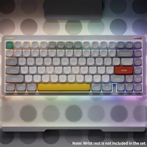 nuphy Halo75 V2 Mechancial Gaming Kyeboard,75% Wireless Hot Swappable Bluetooth Keyboard,83 Kyes RGB Backlit Keyboard,Support Bluetooth/2.4GHz/USB-C-White Blush Switch - 4