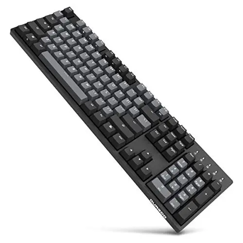 DURGOD Mechanical Gaming Keyboard Cherry MX Red Switches Type C Interface Tenkeyless 104 Keys (with Dust Cover) for Gamer/Typist (Space Grey,ANSI/US) - 1