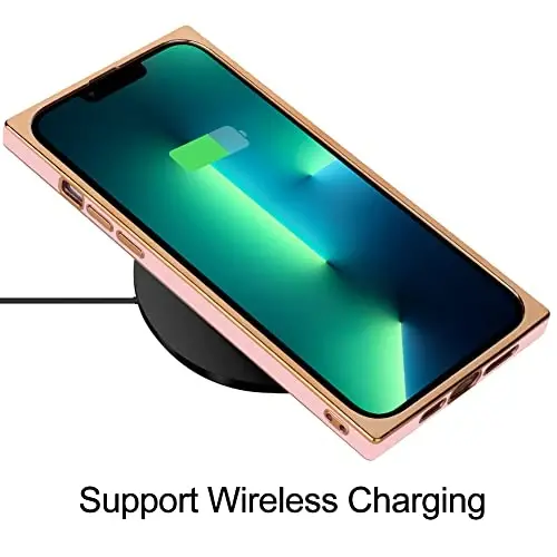KANGHAR Case Compatible with iPhone 13 Pro Max Luxury Pink | Cute Plating Electroplated Design Case Full-Body Anti-Scratch Shockproof Bumper Protective Cover - 5