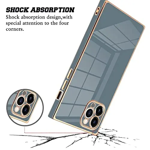KANGHAR Case Compatible with iPhone 11 Pro Max Luxury Granny Grey | Cute Plating Design Case Full-Body Anti-Scratch Shockproof Bumper Protective Cover for iPhone 11 Pro Max 6.5 Inch 