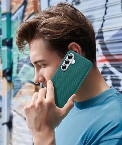 FNTCASE for Samsung Galaxy S26 Phone Case: Dual Layer Non Slip Protective | With Screen Protector, Shockproof Drop Protection, Matte Textured Protective Cell Phone Cover, for Daily Use, Green 