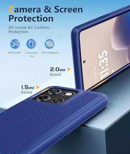 FNTCASE for Moto G Stylus 2026/2025 Case: Motorola G Stylus 2025 Case 14FT Military Grade Drop Protection with Screen Protector Shockproof Non-Slip Matte Dual Layer Phone Cover - 6.7 inch (Navy Blue) 