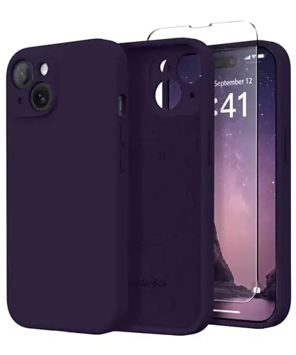 SuydanBox Magnetic for iPhone 13 Case, Compatible with MagSafe, [Full Camera Protection][Screen Protector] Silicone Shockproof Protective Phone Case for iPhone 13 6.1
