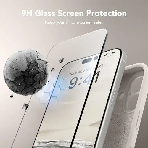 SuydanBox Magnetic for iPhone 17 Case, Compatible with MagSafe, [Full Camera Protection][Screen Protector] Silicone Shockproof Protective Phone Case for iPhone 17 6.3
