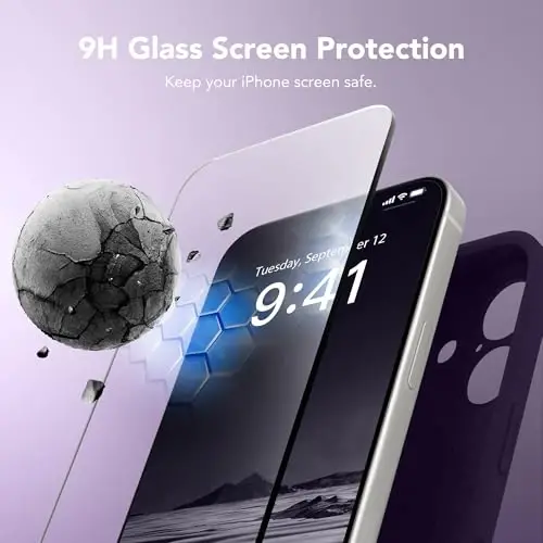 SuydanBox Magnetic for iPhone 17 Case, Compatible with MagSafe, [Full Camera Protection][Screen Protector] Silicone Shockproof Protective Phone Case for iPhone 17 6.3