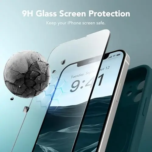 SuydanBox Magnetic for iPhone 12 Case, Compatible with MagSafe, [Full Camera Protection][Screen Protector] Silicone Shockproof Protective Phone Case for iPhone 12 6.1
