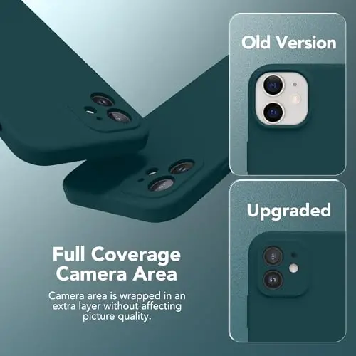 SuydanBox Magnetic for iPhone 12 Case, Compatible with MagSafe, [Full Camera Protection][Screen Protector] Silicone Shockproof Protective Phone Case for iPhone 12 6.1