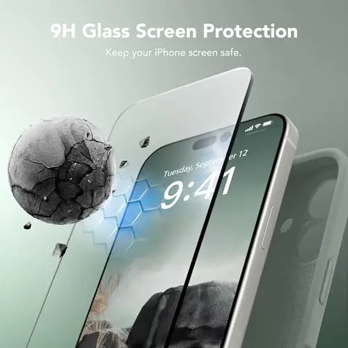 SuydanBox Magnetic for iPhone 17 Case, Compatible with MagSafe, [Full Camera Protection][Screen Protector] Silicone Shockproof Protective Phone Case for iPhone 17 6.3