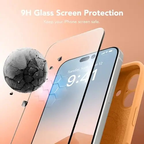 SuydanBox Magnetic for iPhone 17 Case, Compatible with MagSafe, [Full Camera Protection][Screen Protector] Silicone Shockproof Protective Phone Case for iPhone 17 6.3